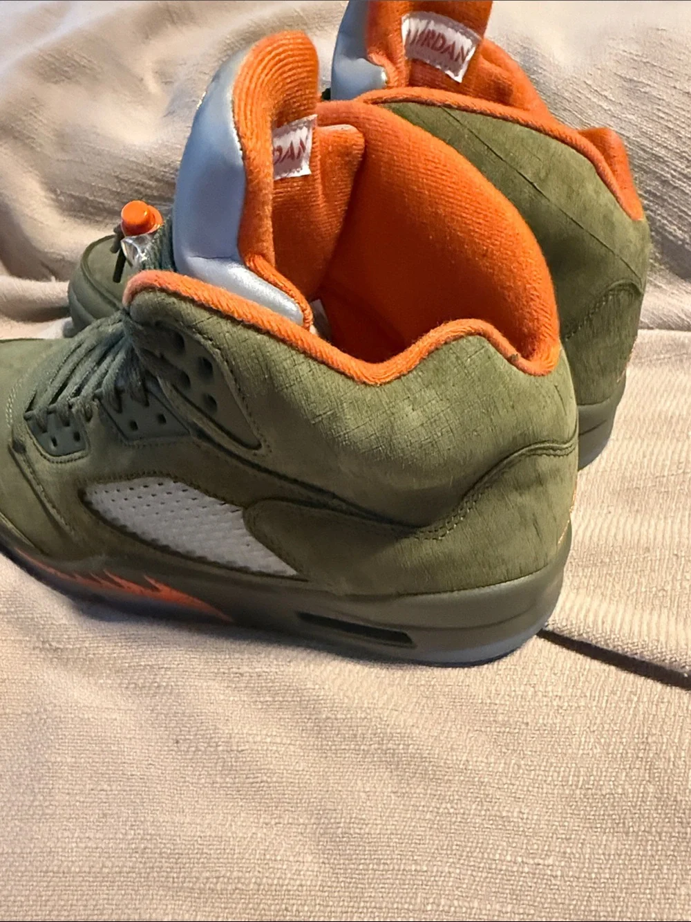 ⁠Air Jordan 5 Retro Olive Size Size 9 Army Green Bright Citrus No Box⁠